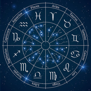 Zodiac signs, their names, and symbols