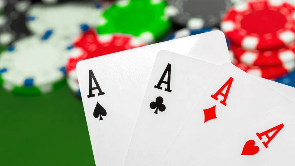 Winning combination in poker — four-of-a-kind