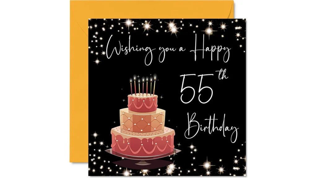 A card for a woman on her 55th birthday