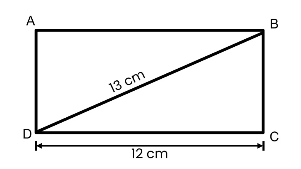 How to find the perimeter of a rectangle by its diagonal and side