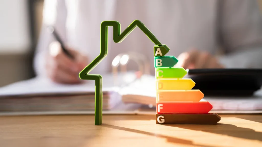 Diagram of energy efficiency tips for households