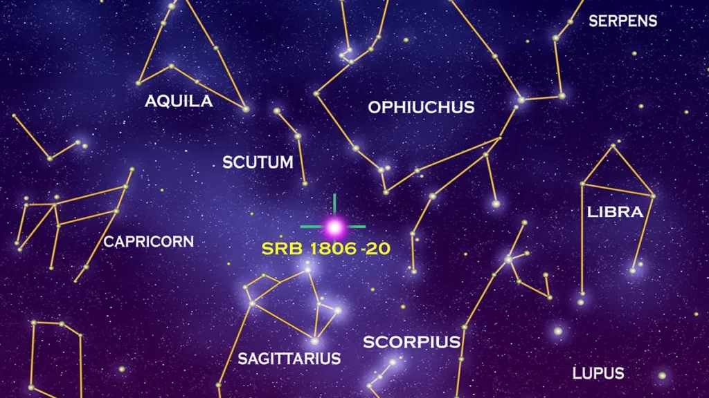 Serpent Constellation on Star Map