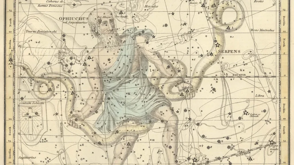 Serpent Constellation – Image on Ancient Maps